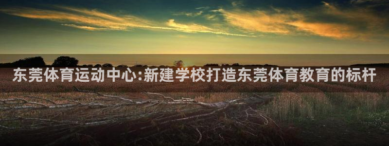 抖球体育直播：东莞体育运动中心:新建学校打造东莞体育教育的标杆